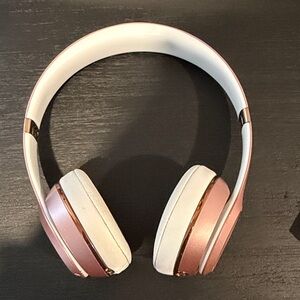 Beats by Dre Pink and White Over-Ear Headphones
